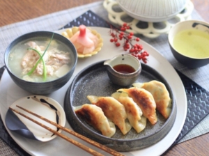 サムゲタン＆焼き餃子で おうちごはん♡