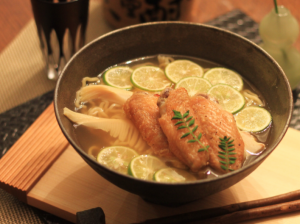 塩手羽の冷製すだちラーメンでおうちごはん